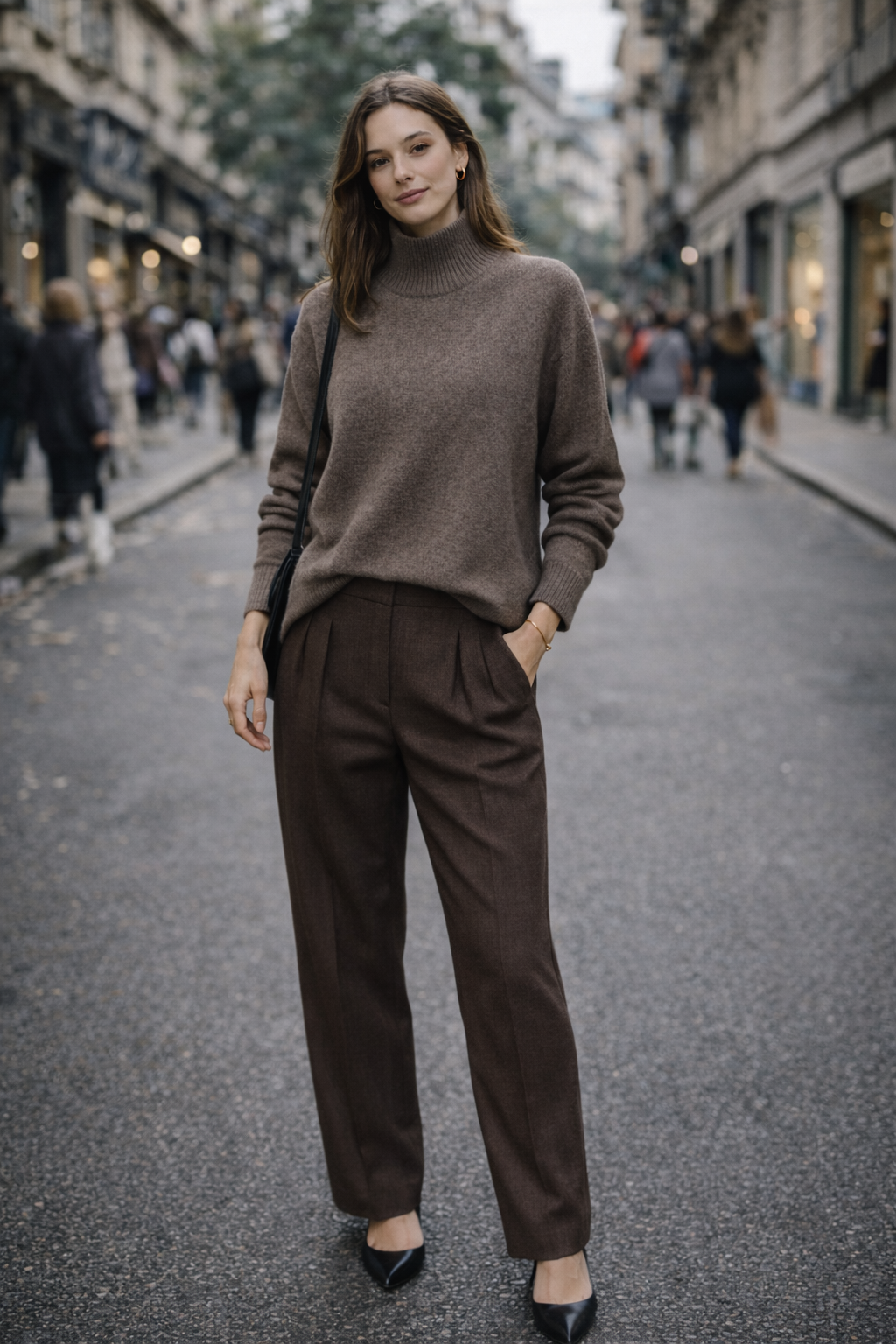 MErgina su vilnos megztiniu teste visu augiu