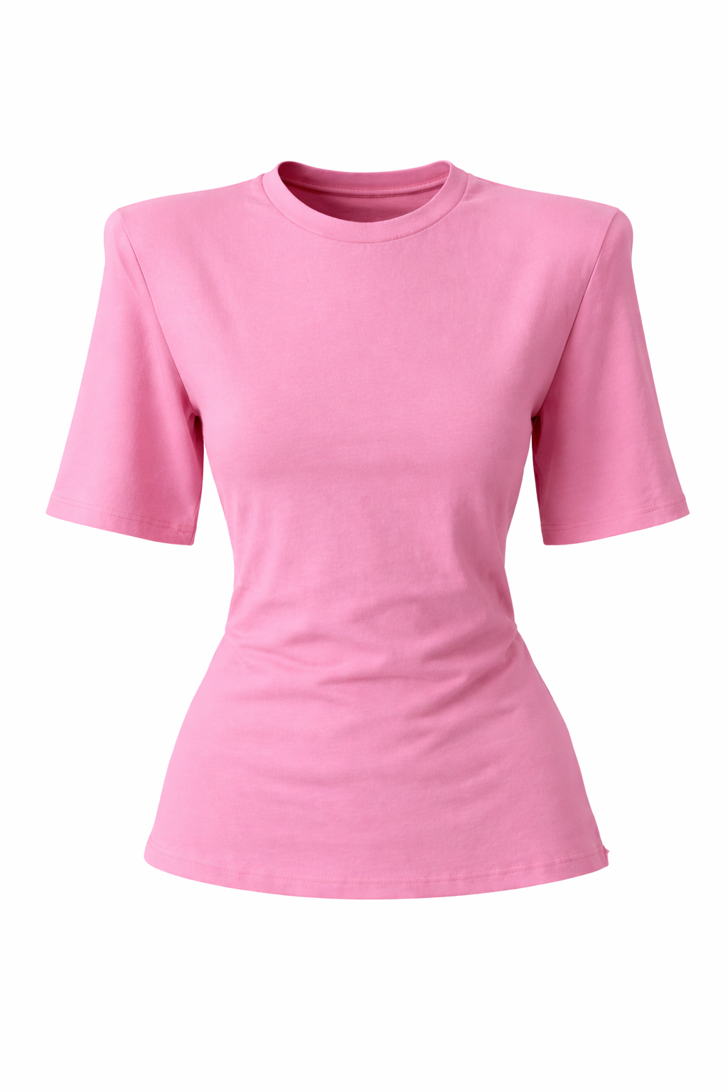 Pink t-shirt on a white background