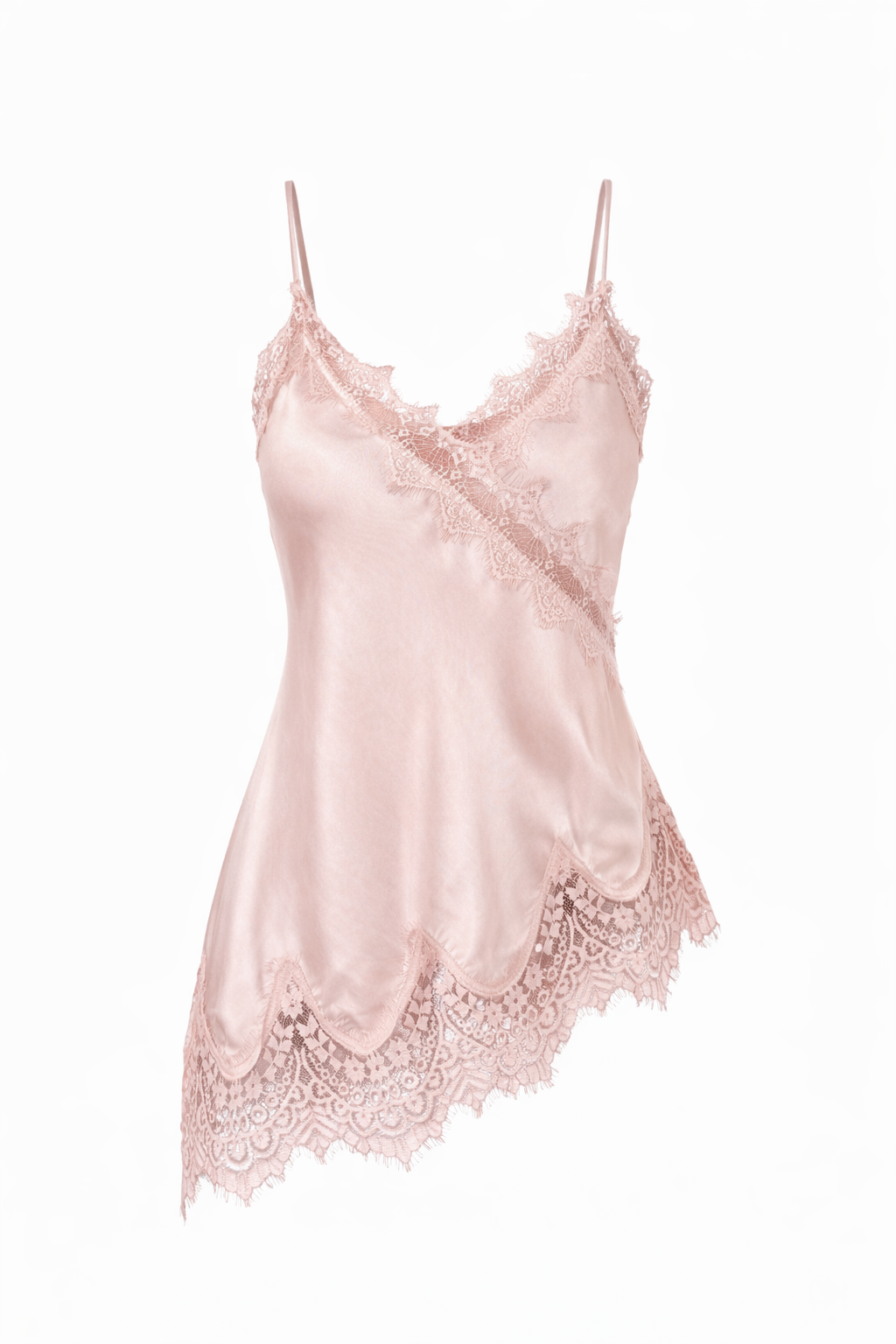 Rausva asimetrine satino palaidine