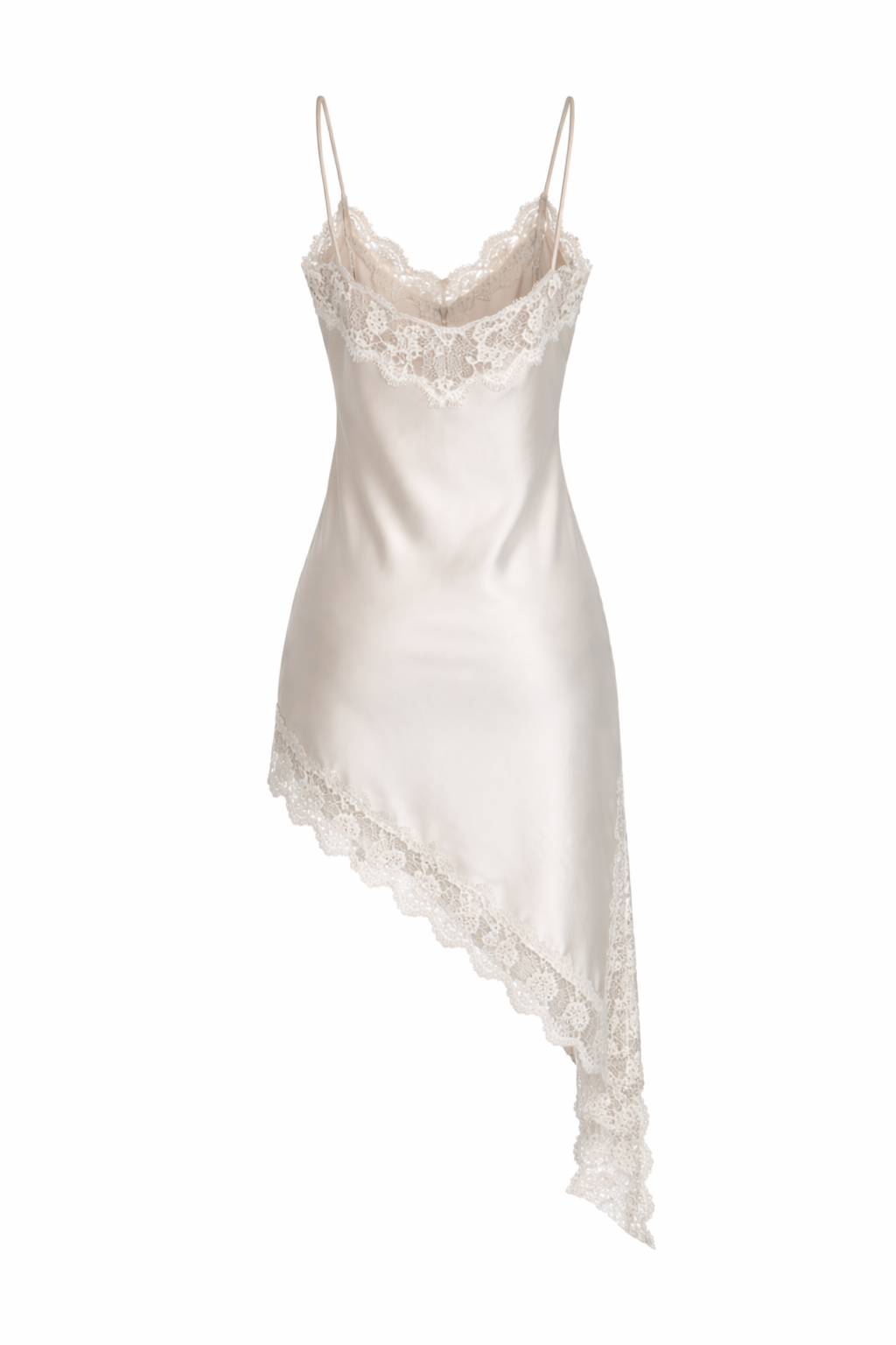 Asimetrinė satino suknelė-palaidinė