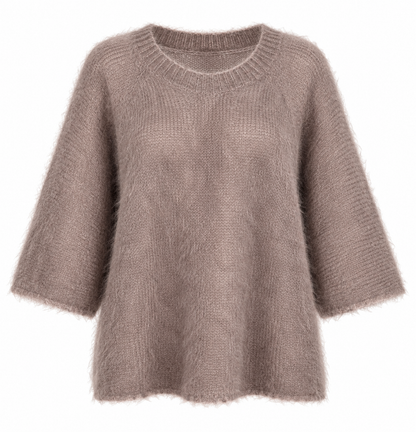 Merino vilnos megztukas, plonas, cappuccino