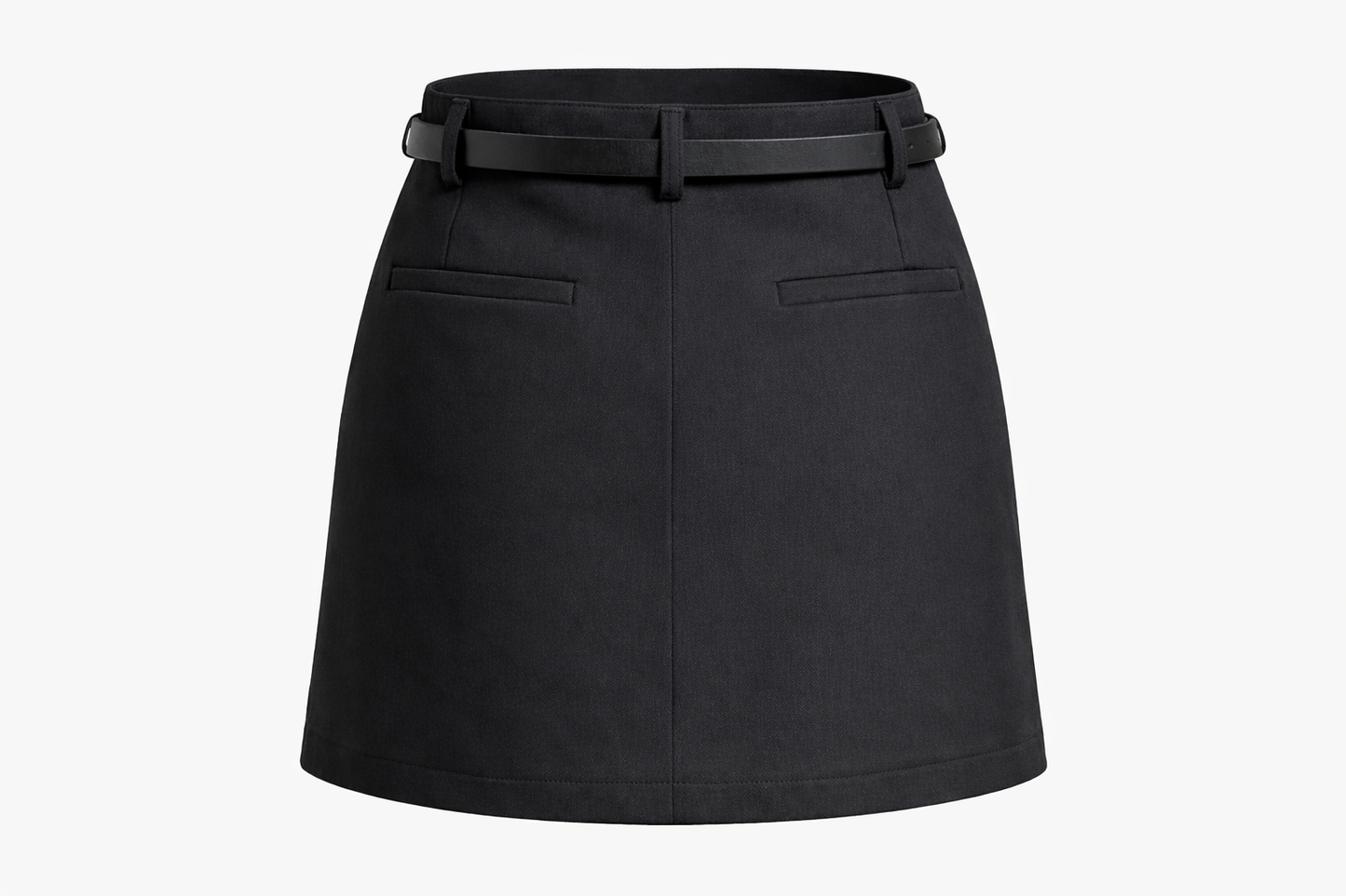 Juodas klasikinis mini sijonas-šortai