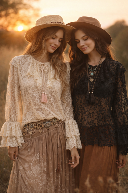 Romantiška nėrinių palaidinė