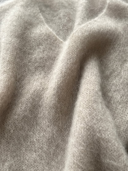 Merino vilnos megztukas 3/4 rankovėmis, smėlio