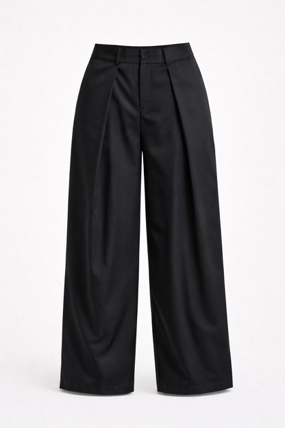 Ilgos plačios kelnes juodos
