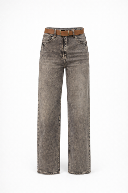 rudai pilki džinsai