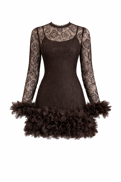 Trumpa rudes suknele su plunksnos