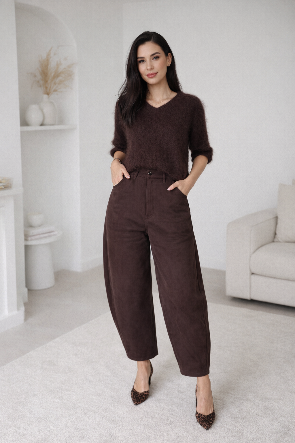 Rudos barrel tipo kelnes, zomsa