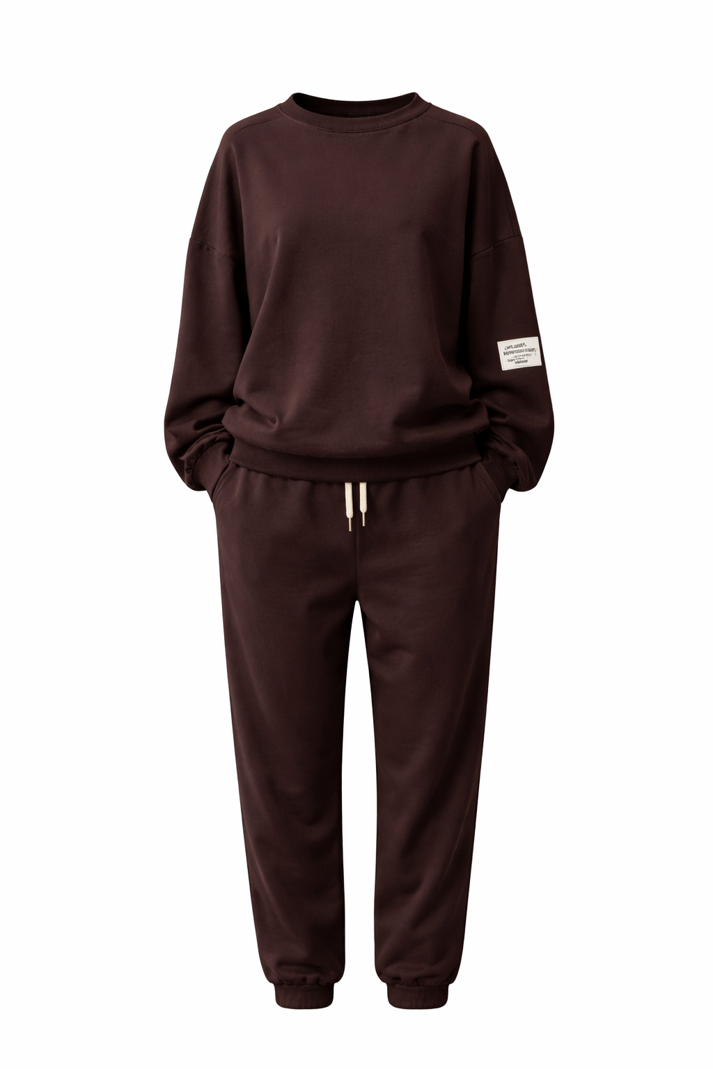 Brown tracksuit on a white background