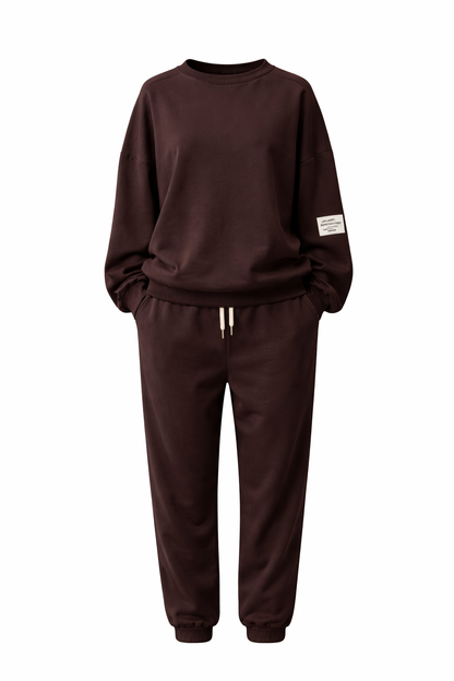 Brown tracksuit on a white background