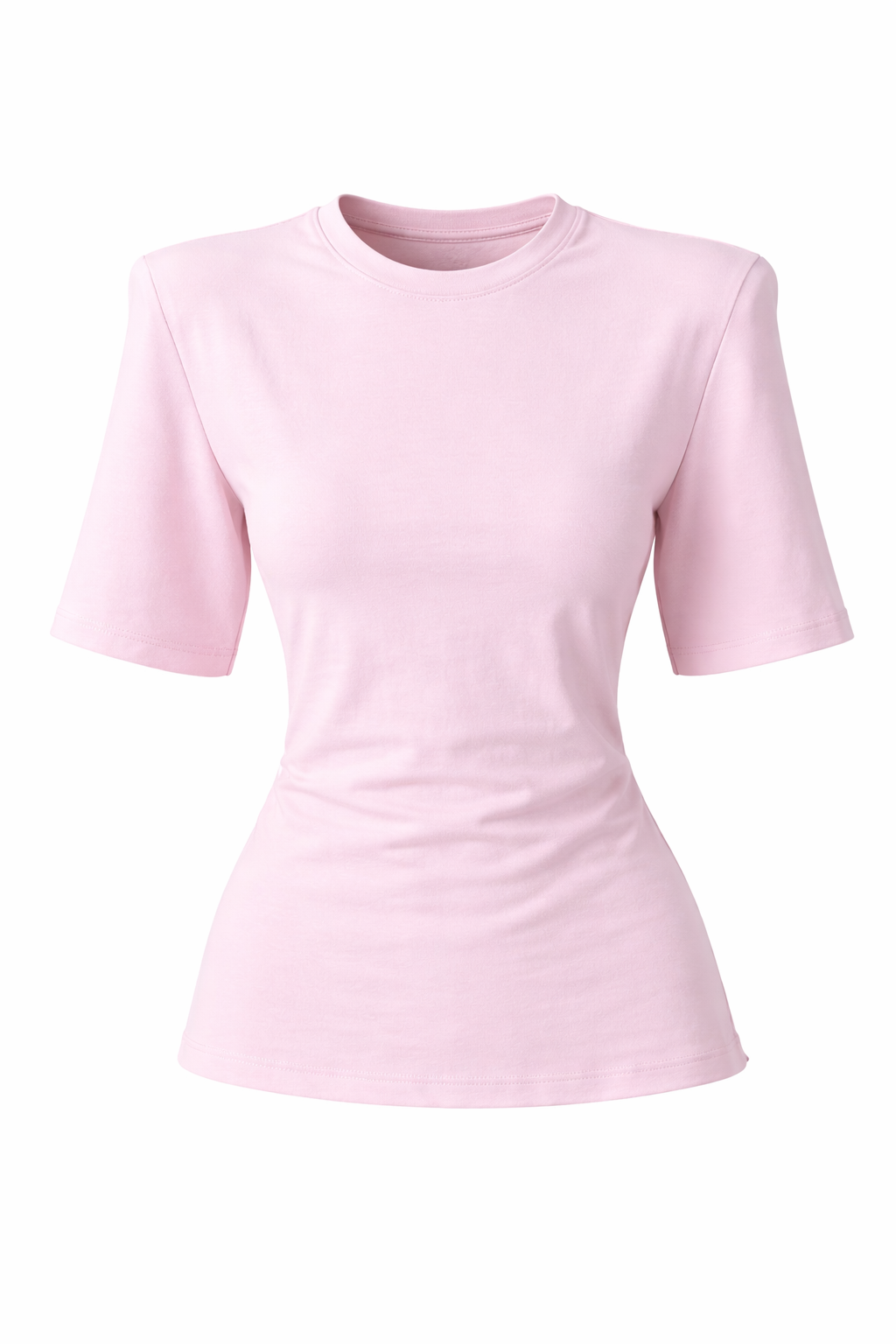 Pink t-shirt on a white background