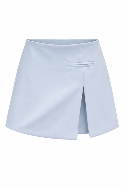 Light blue skirt on a white background